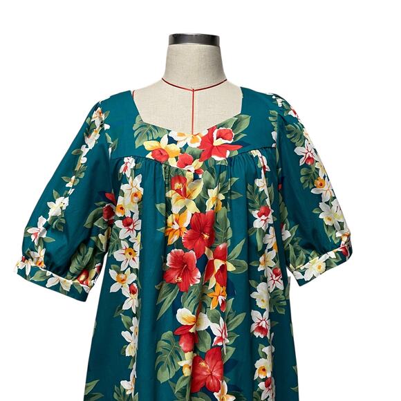 Vintage Royal Creations Hawaii Womens Size M Short Sleeve Floral Maxi Dress - Picture 4 of 10